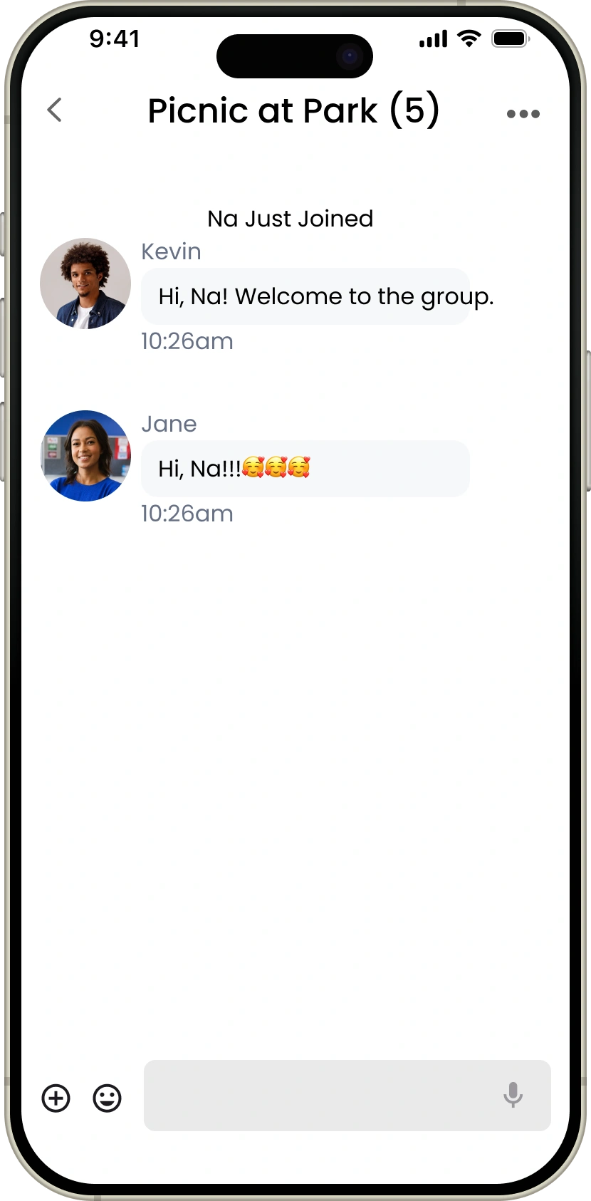 Ciao Event group chat