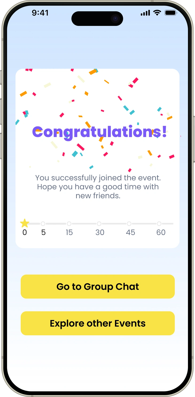 Ciao Joining confirmation