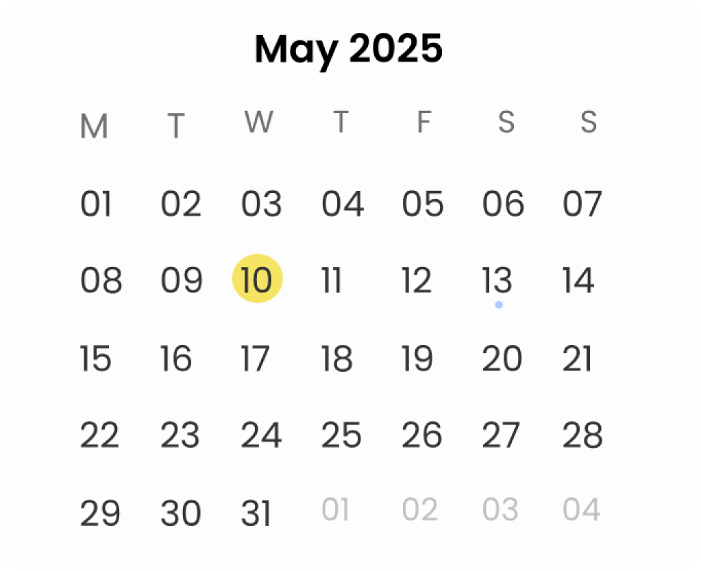 calendar date after
