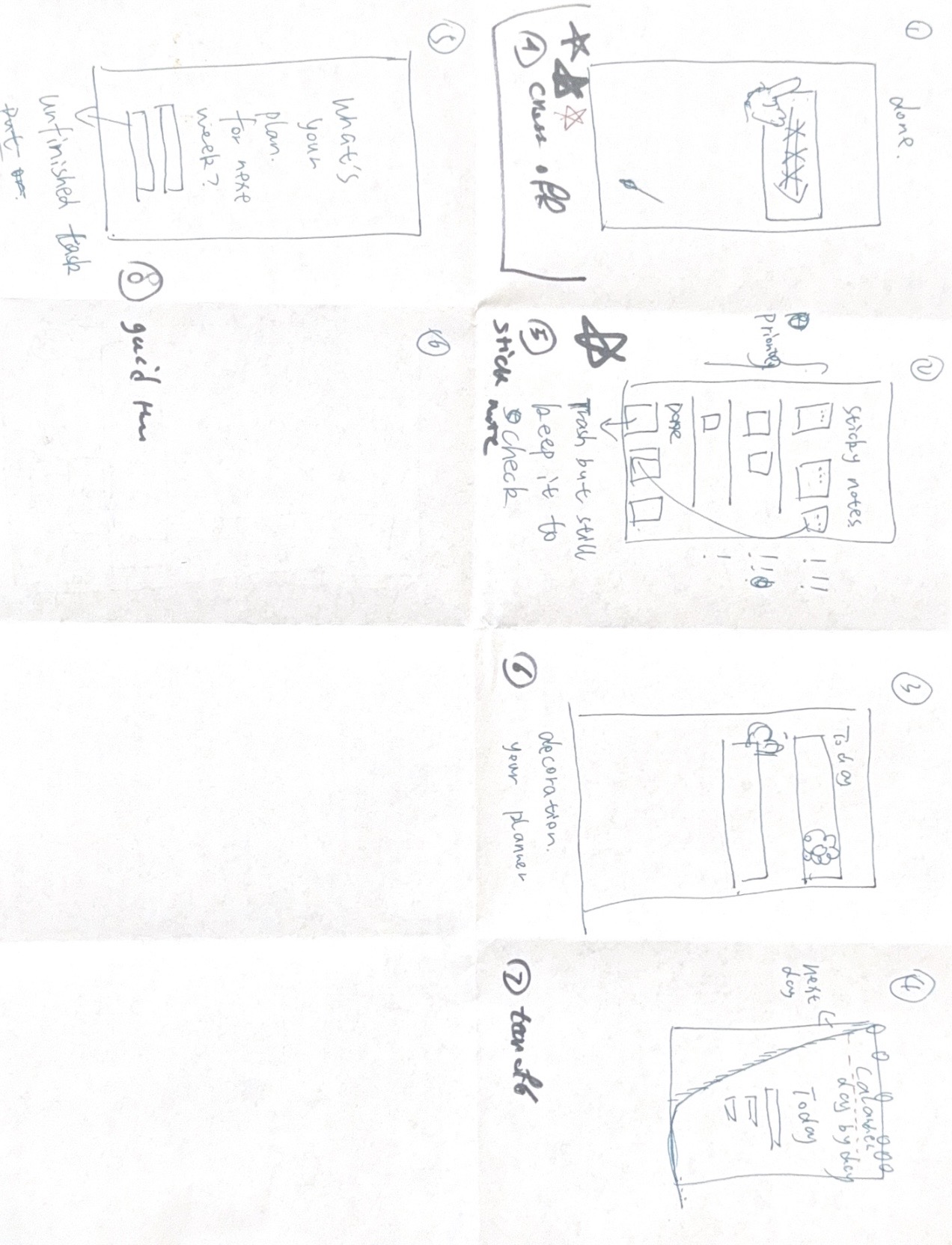 Completion feedback sketch