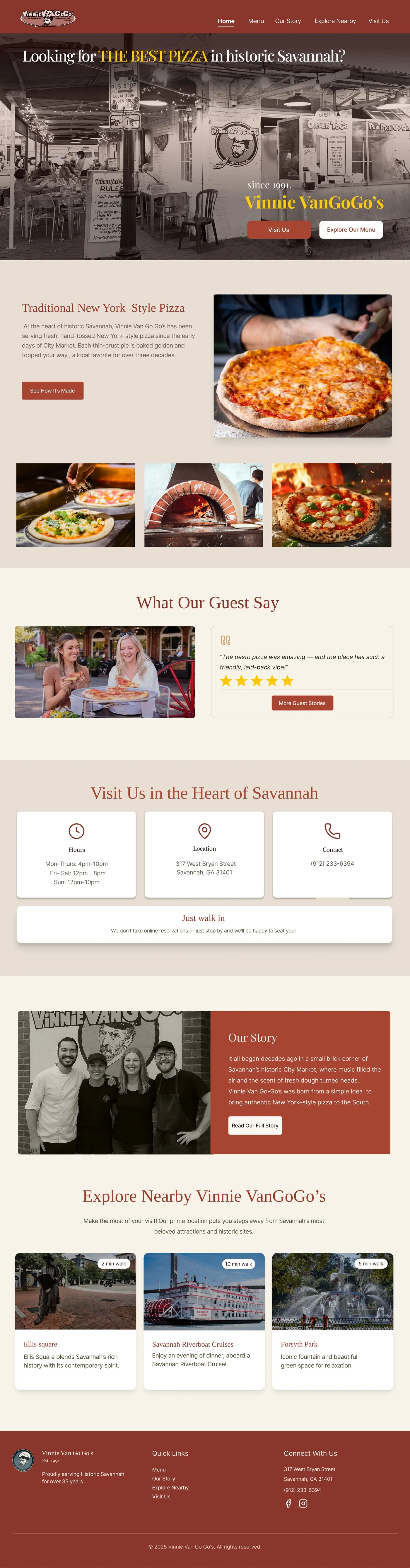 Complete final Vinnie VanGoGo’s website